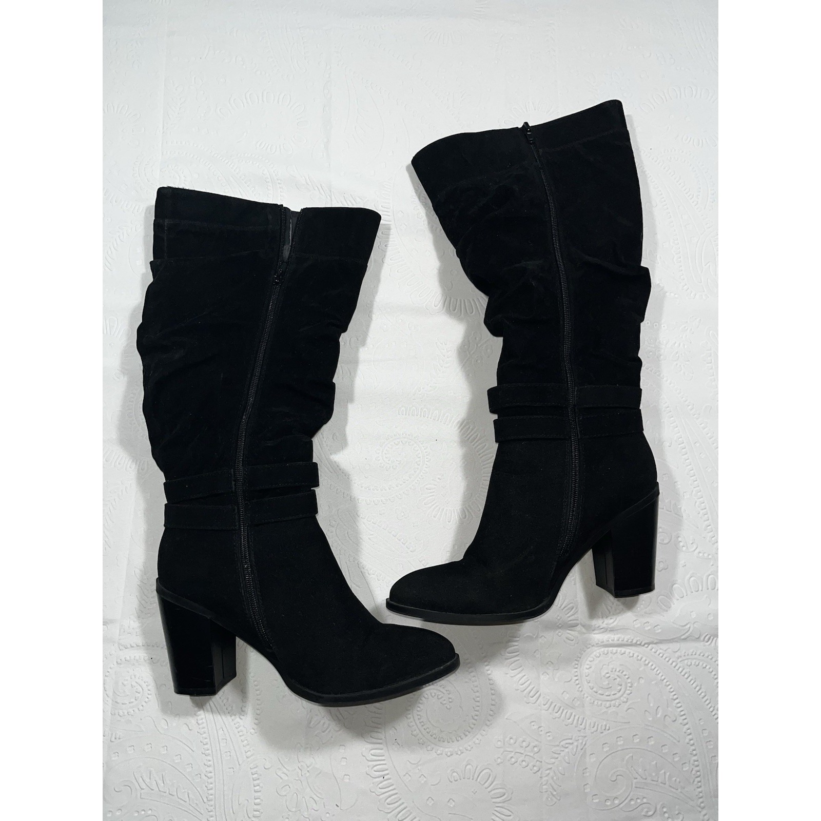 Gillian Women's Tall Suede Black Boots Size 7